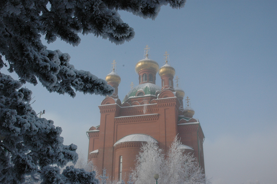 Павлодар Церковь ночь