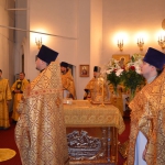 Епископ Варнава совершил Божественную литургию в Благовещенском кафедральном соборе Павлодара