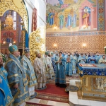 Управляющий Павлодарской епархией сослужил Главе Православной Церкви Казахстана за Божественной литургией в Успенском соборе Астаны