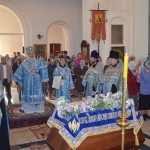 В канун праздника Успения Пресвятой Богородицы епископ Варнава возглавил всенощное бдение в Благовещенском кафедральном соборе Павлодара