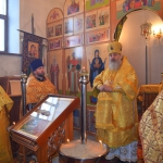 В день престольного праздника епископ Варнава совершил Божественную литургию в Александро-Невском храме села Иртышск и освятил новые колокола