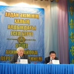 В отчетной встрече акима Иртышского района принял участие настоятель Александро-Невского прихода села Иртышск