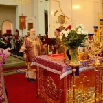 В Неделю Крестопоклонную епископ Варнава совершил богослужения в Благовещенском кафедральном соборе Павлодара