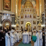 Епископ Варнава принял участие в Патриаршей Божественной литургии в кафедральном соборном Храме Христа Спасителя в Москве