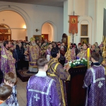В Неделю Крестопоклонную епископ Варнава совершил богослужения в Благовещенском кафедральном соборе Павлодара