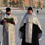 На месте крещенского омовения в городе Павлодаре совершен чин великого освящения воды