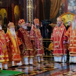 Епископ Павлодарский и Экибастузский Варнава принял участие в богослужениях в соборном храме Христа-Спасителя в Москве