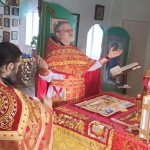Соборным служением Божественной литургии отметили престольный праздник в Никольском храме города Аксу