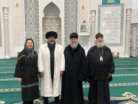 Состоялась встреча митрополита Александра и архиепископа Варнавы с главным имамом Духовного управления мусульман Казахстана по Павлодарской области