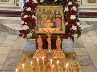 В первый день Рождественского поста в главном храме епархии совершили празднование в честь Собора новомучеников Павлодарских